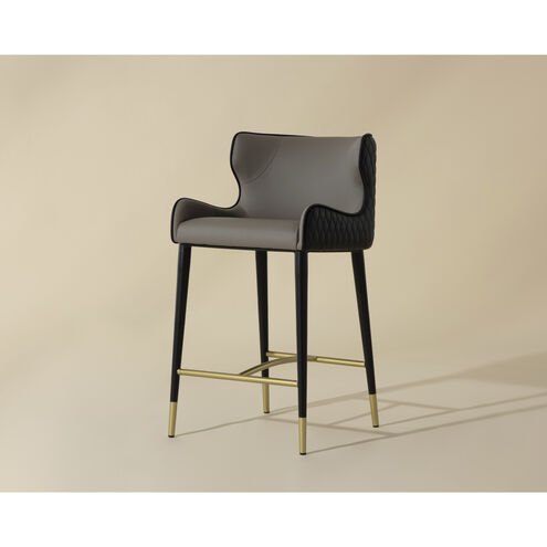 Gianni 37 inch Dillon Stratus / Dillon Black Counter Stool